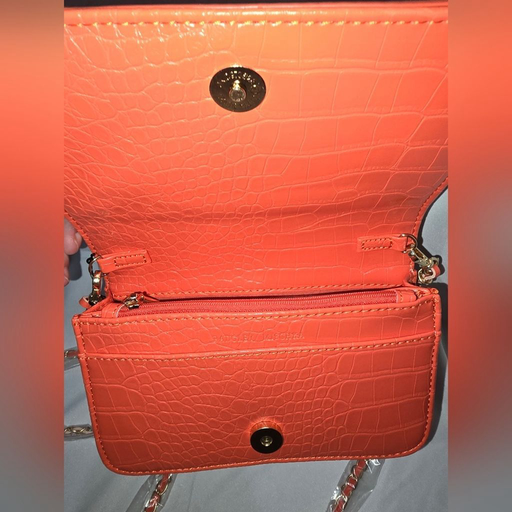Badgley Mishka Croc Crossbody Mango Vegan Leather Bag, NWT - Picture 6 of 6